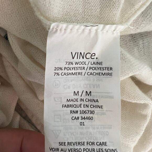 Vince Wool Cashmere Blend Women's Lightweight Boxy Sweater Size Medium - Picture 5 of 8